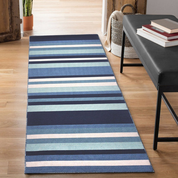 Trans Ocean Liora Manne Sorrento Indoor/Outdoor Handmade Area Rug - Vibrant Geometric Design For Any Space Blue Polyester,Acrylic Srnr8630103