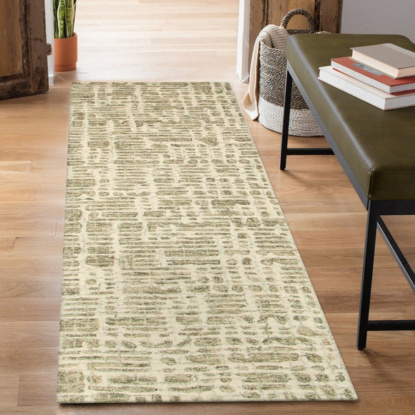 Trans Ocean Liora Manne Savannah Grid Indoor Area Rug - Chic Hand-tufted Wool Design For Modern Living Spaces Sage Wool Pile Svhr8951216