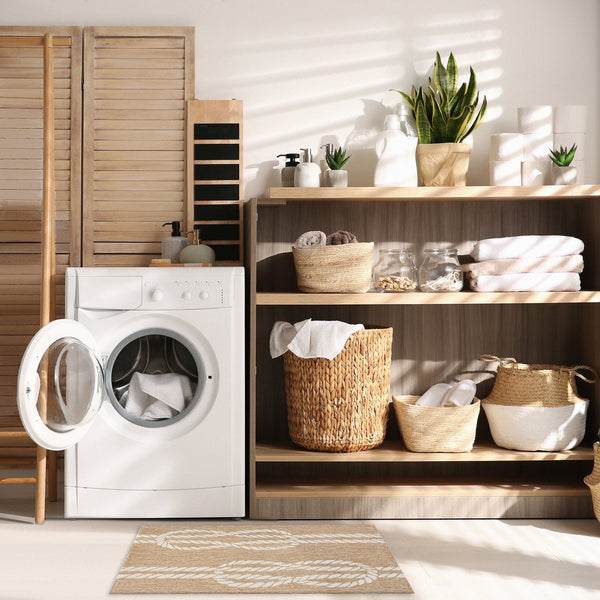 Trans Ocean Liora Manne Capri Ropes Indoor/Outdoor Area Rug - Nautical Stripe Design For Stylish Spaces Natural Polyester,Acrylic Cap12163612