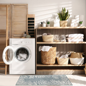 Trans Ocean Liora Manne Carmel Reef Border Indoor/Outdoor Area Rug - Elegant Coastal Design For Any Space Blue Polypropylene,Polyester Crer5849804