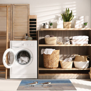 Trans Ocean Liora Manne Frontporch Coastal Sandpipers Indoor/Outdoor Area Rug – Beachy Vibes For Any Space Blue Polyester,Acrylic Ftpr5462703