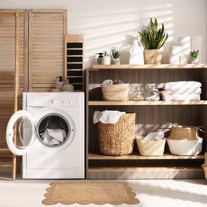 Trans Ocean Liora Java Scalloped Edge Hand Woven Jute Area Rug - Stylish, Durable, And Easy Care For Any Space Natural Jute Jaa23103012