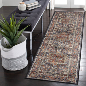 Trans Ocean Liora Manne Ariana Heriz Indoor Area Rug - Elegant Traditional Floral Design For Stylish Spaces Navy Polypropylene Arnr8922233