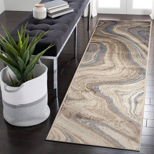 Trans Ocean Liora Manne Ariana Marble Area Rug - Contemporary Abstract Design For Modern Indoor Spaces Blue Polypropylene Arnr8922903
