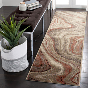 Trans Ocean Liora Manne Ariana Marble Area Rug - Contemporary Abstract Design For Modern Indoor Spaces Red Polypropylene Arnr8922924