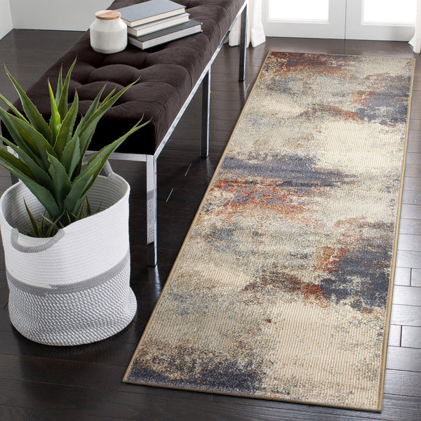 Trans Ocean Liora Manne Ariana Mystic Indoor Area Rug - Contemporary Abstract Design For Modern Spaces Blue Polypropylene Arnr8923503