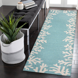 Trans Ocean Liora Manne Capri Coastal Indoor/Outdoor Area Rug - Vibrant Tropical Design For Any Space Blue Polyester,Acrylic Capr5162004
