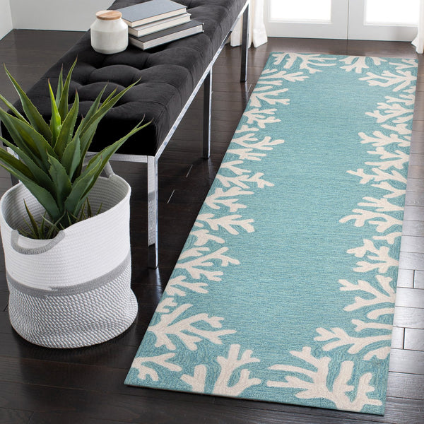 Trans Ocean Liora Manne Capri Coastal Indoor/Outdoor Area Rug - Vibrant Tropical Design For Any Space Blue Polyester,Acrylic Capr5162004