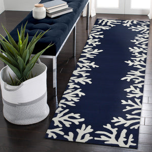 Trans Ocean Liora Manne Capri Coastal Indoor/Outdoor Area Rug - Vibrant Tropical Design For Any Space Blue Polyester,Acrylic Capr8162033