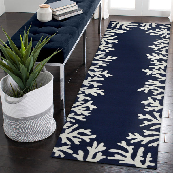 Trans Ocean Liora Manne Capri Coastal Indoor/Outdoor Area Rug - Vibrant Tropical Design For Any Space Blue Polyester,Acrylic Capr8162033