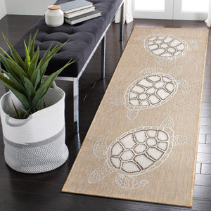 Trans Ocean Liora Manne Carmel Coastal Turtle Indoor/Outdoor Area Rug - Vibrant Beach Style For Any Space Natural Polypropylene,Polyester Crer5841312