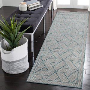 Trans Ocean Liora Manne Carmel Pyramid Indoor/Outdoor Area Rug - Contemporary Geometric Design For Stylish Spaces Blue Polypropylene,Polyester Crer5849604