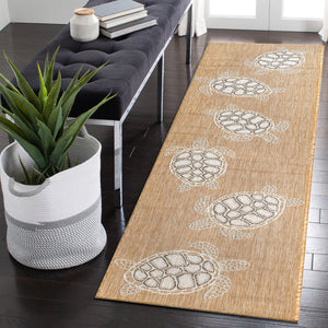 Trans Ocean Liora Manne Carmel Coastal Turtle Indoor/Outdoor Area Rug - Vibrant Beach Style For Any Space Natural Polypropylene,Polyester Crer8841312