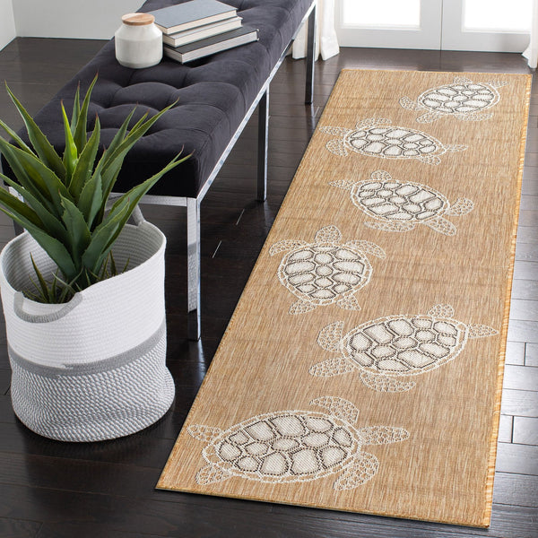 Trans Ocean Liora Manne Carmel Coastal Turtle Indoor/Outdoor Area Rug - Vibrant Beach Style For Any Space Natural Polypropylene,Polyester Crer8841312