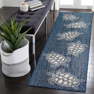 Trans Ocean Liora Manne Carmel Coastal Turtle Indoor/Outdoor Area Rug - Vibrant Beach Style For Any Space Navy Polypropylene,Polyester Crer8841333