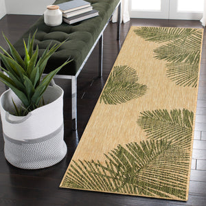 Trans Ocean Liora Manne Carmel Palm Indoor/Outdoor Area Rug – Tropical Botanical Leaf Design For Any Space Green Polypropylene,Polyester Crer5843906