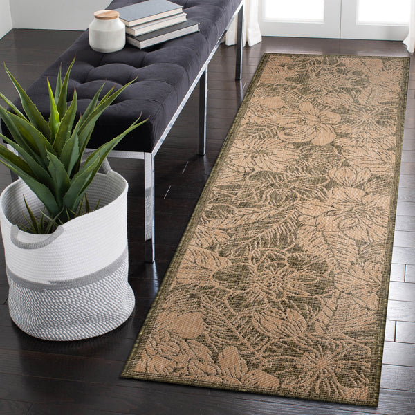 Trans Ocean Liora Manne Carmel Botanical Indoor/Outdoor Area Rug - Elegant Tropical Floral Design For Any Space Green Polypropylene,Polyester Crer8849106