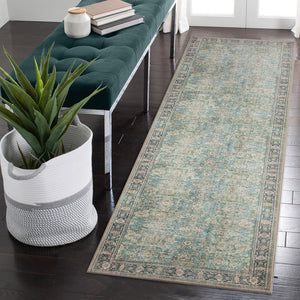 Trans Ocean Liora Manne Inspirations Sarouk Indoor Area Rug – Elegant Floral Medallion Design For Any Space Blue Polyester Ispr8111504