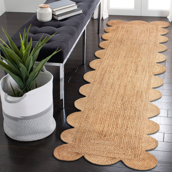 Trans Ocean Liora Java Scalloped Edge Hand Woven Jute Area Rug - Stylish, Durable, And Easy Care For Any Space Natural Jute Jaar8103012