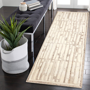 Trans Ocean Liora Manne Madison Shadow Area Rug 2' X 7'6" - Hand Tufted Wool With Stylish Transitional Stripes Natural Wool Mair8956012