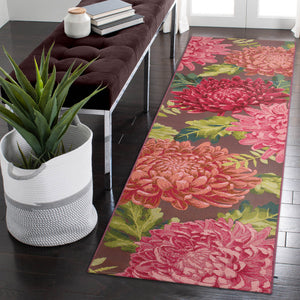Trans Ocean Liora Manne Marina Mum Indoor/Outdoor Area Rug - Vibrant Floral Design For Style And Comfort Pink Polypropylene,Polyester Mnar8818337