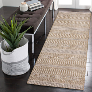 Trans Ocean Liora Manne Orly Stripe Indoor/Outdoor Area Rug - Rustic Transitional Design For Any Space Natural Polypropylene Olyr8648112