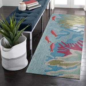 Trans Ocean Liora Manne Ravella Ocean View Hand-tufted Area Rug For Indoor/Outdoor Spaces - Stylish & Durable Blue Polypropylene,Acrylic Rvlr5227503