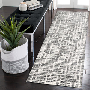 Trans Ocean Liora Manne Savannah Grid Indoor Area Rug - Chic Hand-tufted Wool Design For Modern Living Spaces Grey Wool Pile Svhr8951247