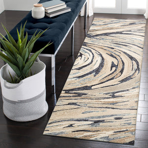 Trans Ocean Liora Manne Savoy Big Wave Indoor Area Rug - Hand-tufted Wool With Contemporary Ocean Design Blue Wool Svyr8687003