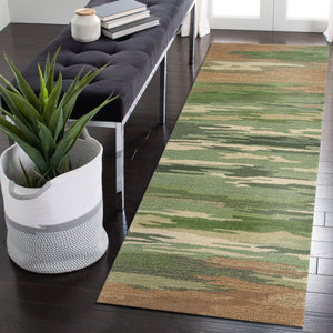 Trans Ocean Liora Manne Tivoli Plush Handmade Wool Area Rug - Contemporary Abstract Design For Elegant Spaces Green Wool Tivr8814306