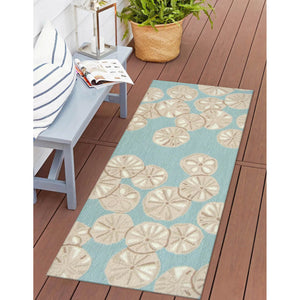 Trans Ocean Liora Handmade Coastal Area Rug - Durable Synthetic Blend With Beach-inspired Design For Any Space Blue Polyester,Acrylic Capr5175606