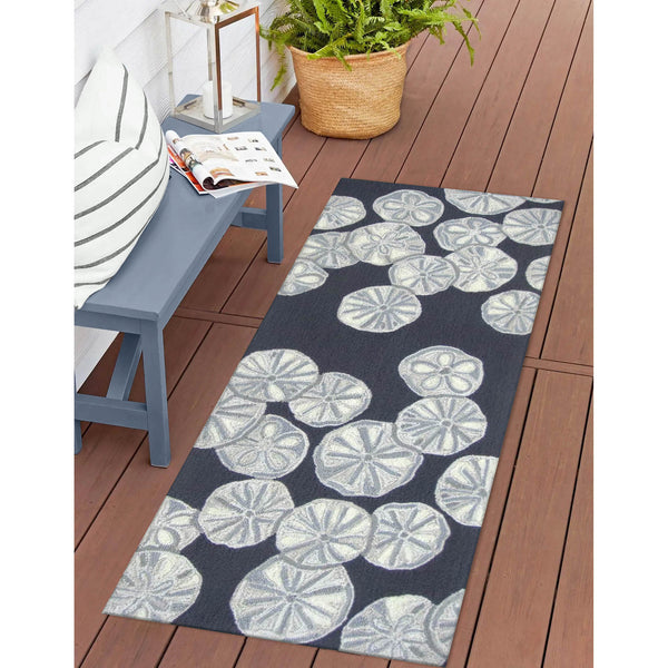 Trans Ocean Liora Handmade Coastal Area Rug - Durable Synthetic Blend With Beach-inspired Design For Any Space Navy Polyester,Acrylic Capr5175633