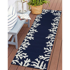 Trans Ocean Liora Manne Capri Coastal Indoor/Outdoor Area Rug - Vibrant Tropical Design For Any Space Blue Polyester,Acrylic Capr8162033