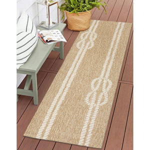 Trans Ocean Liora Manne Capri Ropes Indoor/Outdoor Area Rug - Nautical Stripe Design For Stylish Spaces Natural Polyester,Acrylic Capr8163612
