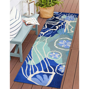 Trans Ocean Liora Manne Capri Jelly Fish Indoor/Outdoor Area Rug - Vibrant Coastal Design For Any Space Blue Polyester,Acrylic Capr8166504