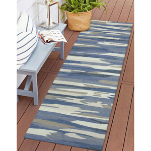 Trans Ocean Liora Manne Capri Cloud Indoor/Outdoor Area Rug - Contemporary Geometric Design For Any Space Blue Polyester,Acrylic Capr8172523