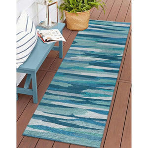 Trans Ocean Liora Manne Capri Cloud Indoor/Outdoor Area Rug - Contemporary Geometric Design For Any Space Blue Polyester,Acrylic Capr8172594