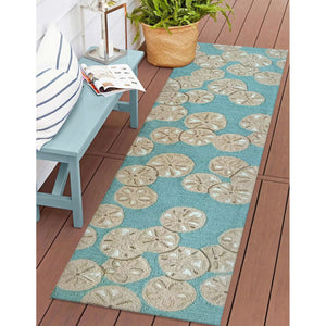 Trans Ocean Liora Handmade Coastal Area Rug - Durable Synthetic Blend With Beach-inspired Design For Any Space Blue Polyester,Acrylic Capr8175606