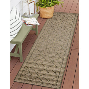 Trans Ocean Liora Manne Carmel Pyramid Indoor/Outdoor Area Rug - Contemporary Geometric Design For Stylish Spaces Green Polypropylene,Polyester Crer8849606