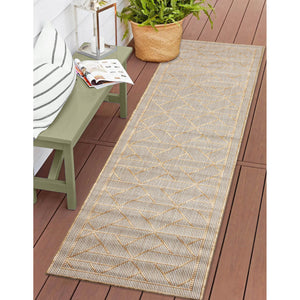 Trans Ocean Liora Manne Carmel Pyramid Indoor/Outdoor Area Rug - Contemporary Geometric Design For Stylish Spaces Beige Polypropylene,Polyester Crer5849612