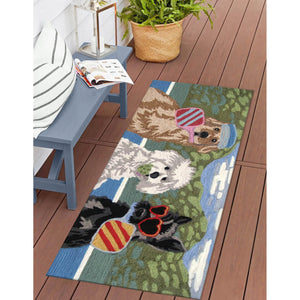 Trans Ocean Liora Manne Frontporch Pickled Pups Indoor/Outdoor Rug - Whimsical Pet Design For All Spaces Multi Polyester,Acrylic Ftpr5465944