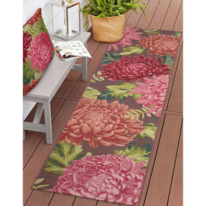 Trans Ocean Liora Manne Marina Mum Indoor/Outdoor Area Rug - Vibrant Floral Design For Style And Comfort Pink Polypropylene,Polyester Mnar8818337