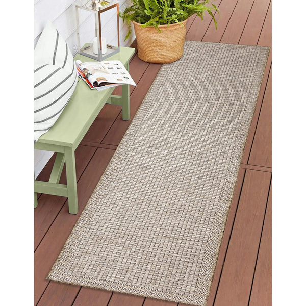 Trans Ocean Liora Manne Orly Textured Indoor/Outdoor Area Rug - Rustic Basketweave Design For Any Space Natural Polypropylene Olyr8648012