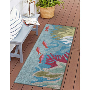 Trans Ocean Liora Manne Ravella Ocean View Hand-tufted Area Rug For Indoor/Outdoor Spaces - Stylish & Durable Blue Polypropylene,Acrylic Rvlr5227503