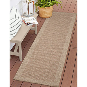 Trans Ocean Liora Manne Sahara Texture Border Indoor/Outdoor Area Rug - Elegant, Versatile Design For Any Space Rust Polypropylene,Polyester Sahr8719014