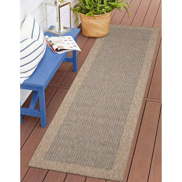 Trans Ocean Liora Manne Sahara Texture Border Indoor/Outdoor Area Rug - Elegant, Versatile Design For Any Space Navy Polypropylene,Polyester Sahr8719033