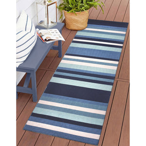 Trans Ocean Liora Manne Sorrento Indoor/Outdoor Handmade Area Rug - Vibrant Geometric Design For Any Space Blue Polyester,Acrylic Srnr8630103
