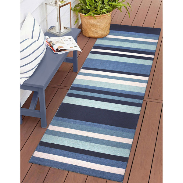 Trans Ocean Liora Manne Sorrento Indoor/Outdoor Handmade Area Rug - Vibrant Geometric Design For Any Space Blue Polyester,Acrylic Srnr8630103