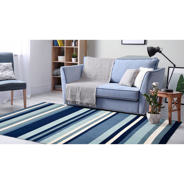 Trans Ocean Liora Manne Sorrento Indoor/Outdoor Handmade Area Rug - Vibrant Geometric Design For Any Space Blue Polyester,Acrylic Srn57630103