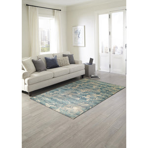 Trans Ocean Liora Manne Marina Stormy Indoor/Outdoor Area Rug - Coastal Graphic Design For Modern Spaces Blue Polypropylene,Polyester Mna45810003